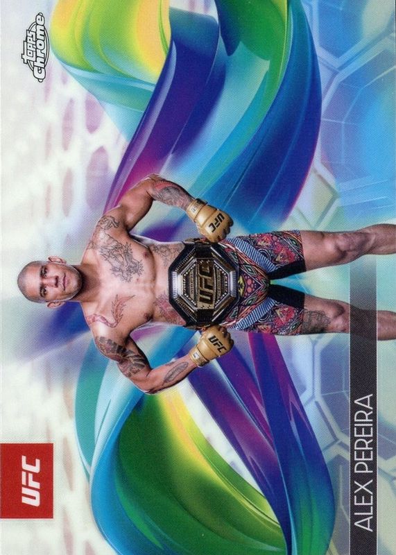 Alex Pereira 2025 Topps Chrome UFC #HEL-14 Helix /(SSP) RAW