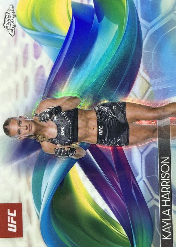 Kayla Harrison 2025 Topps Chrome UFC #HEL-15 Helix /(SSP) RAW