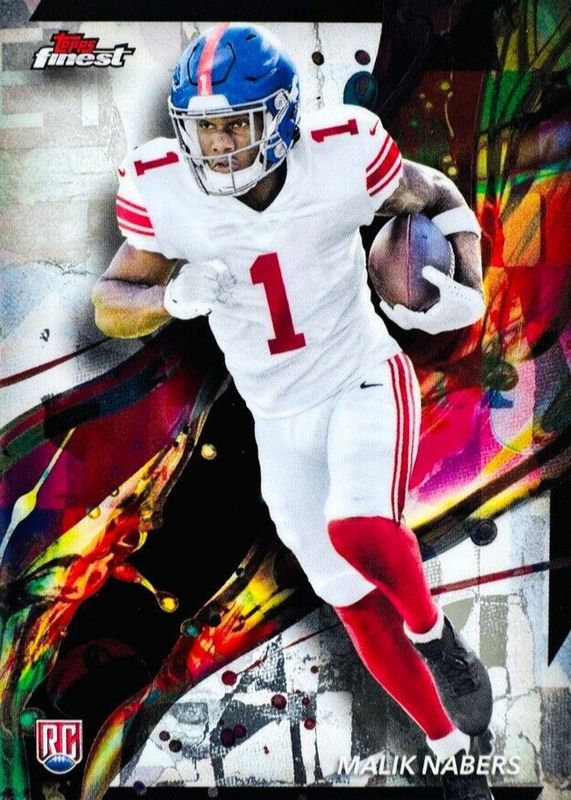 Malik Nabers 2024 Topps Finest #90 Common Rookie RAW