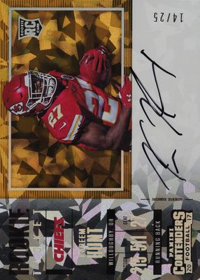 2017 Contenders #357 Rookie Ticket Auto Variation - Cracked Ice Ticket /25