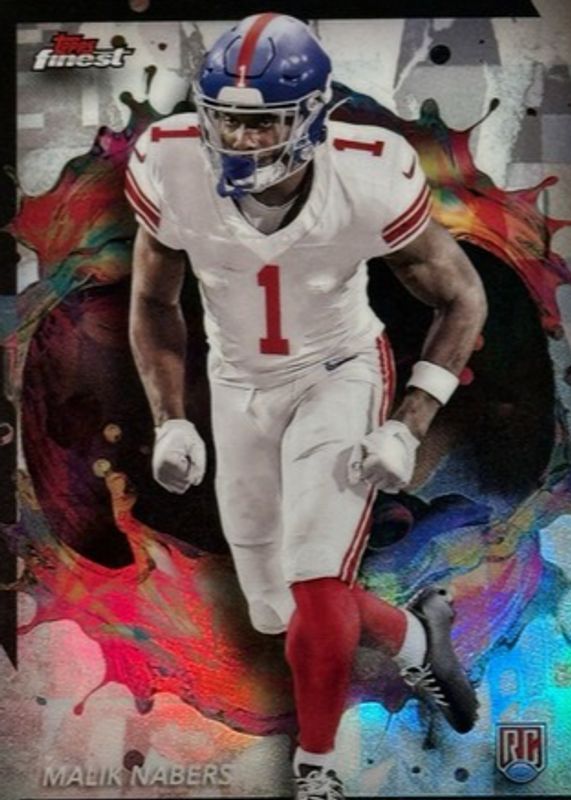 Malik Nabers 2024 Topps Finest #269 Rare - Refractor Rookie RAW