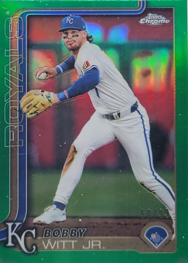 Bobby Witt Jr. 2025 Topps Chrome #93 Green Refractor /99 Price
