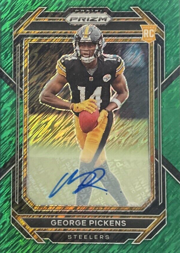 George Pickens 2022 Prizm #329 Rookie Autographs - Green Shimmer