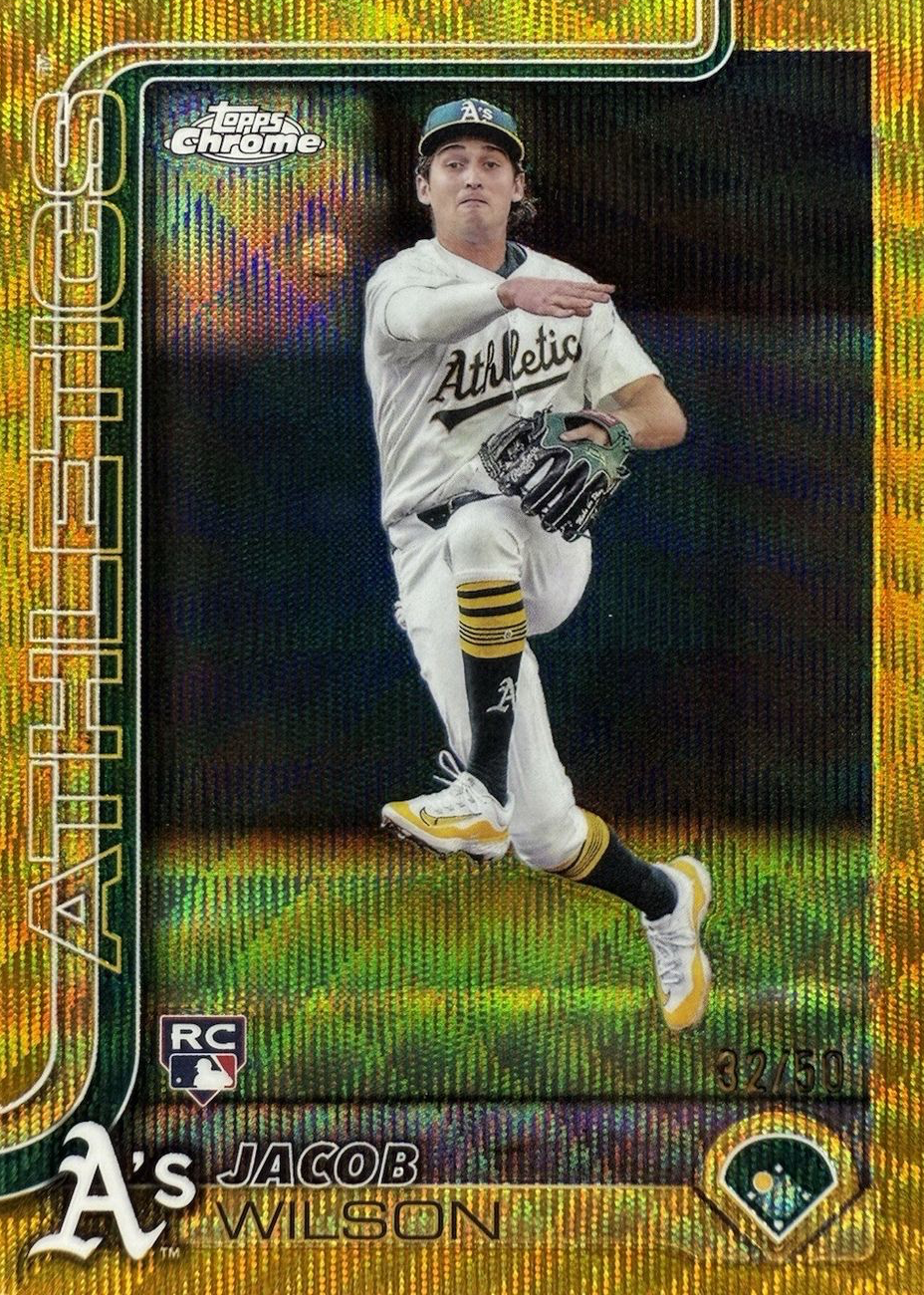 Jacob Wilson 2025 Topps Chrome #96 Gold Wave Refractor /50 Price