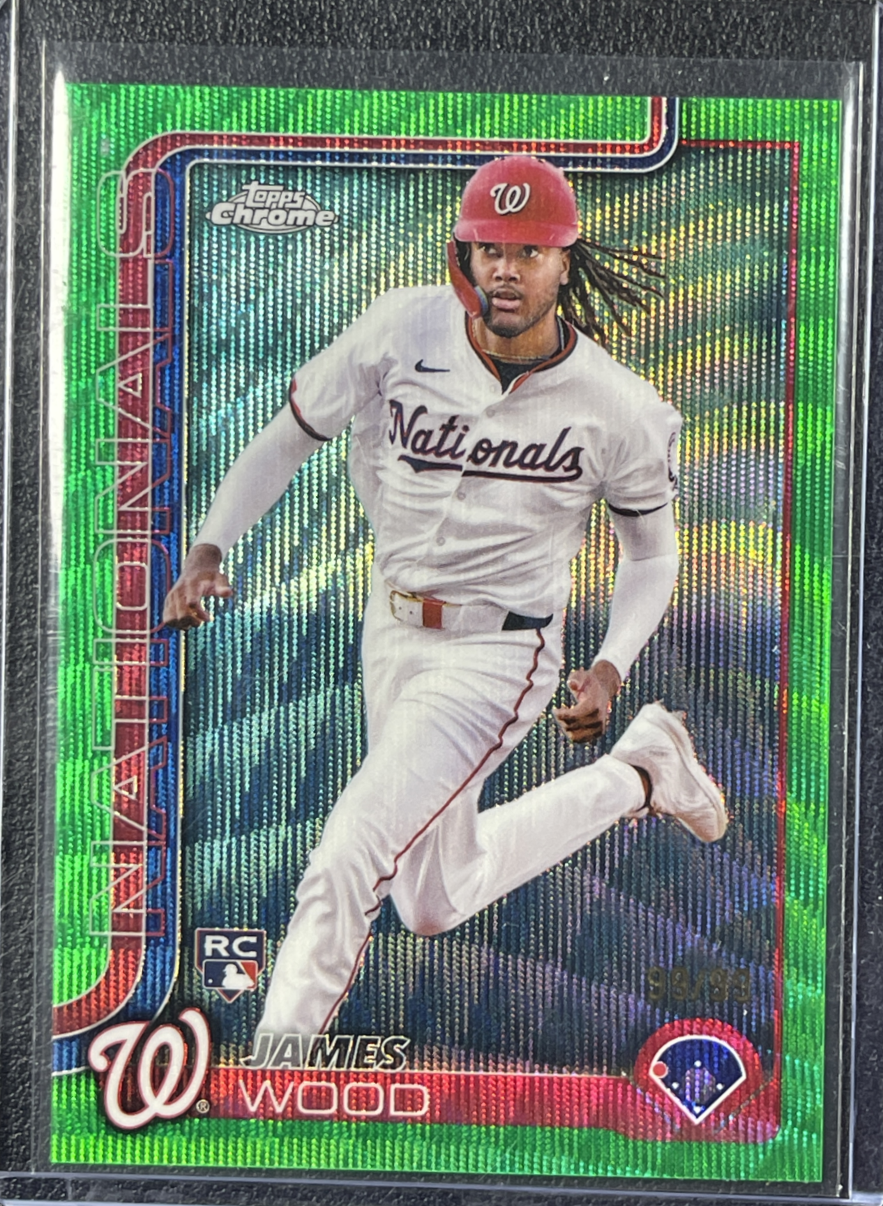 James Wood 2025 Topps Chrome #132 Green Wave Refractor /99 Price