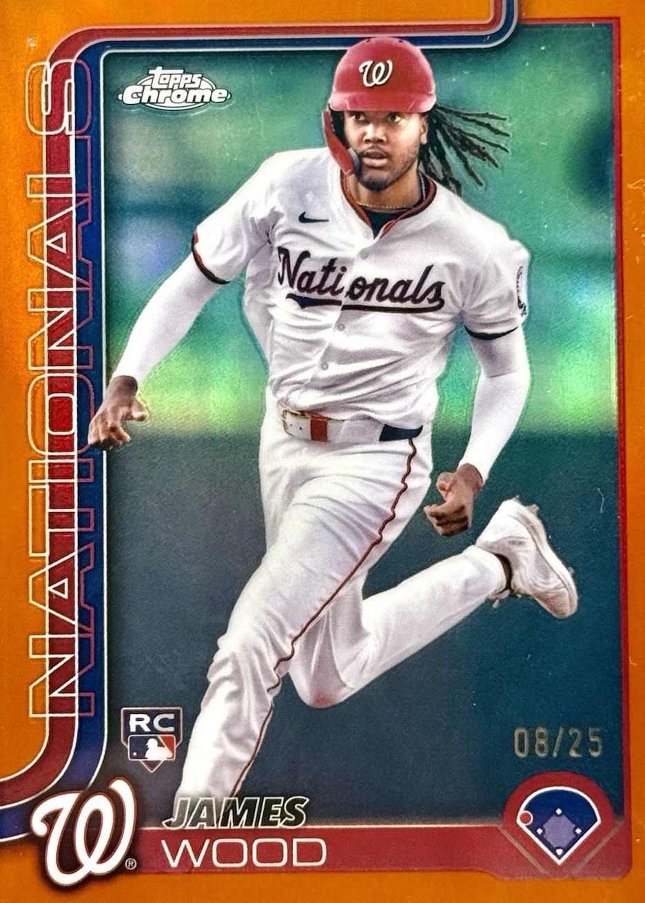 James Wood 2025 Topps Chrome #132 Orange Refractor /25 Price Guide
