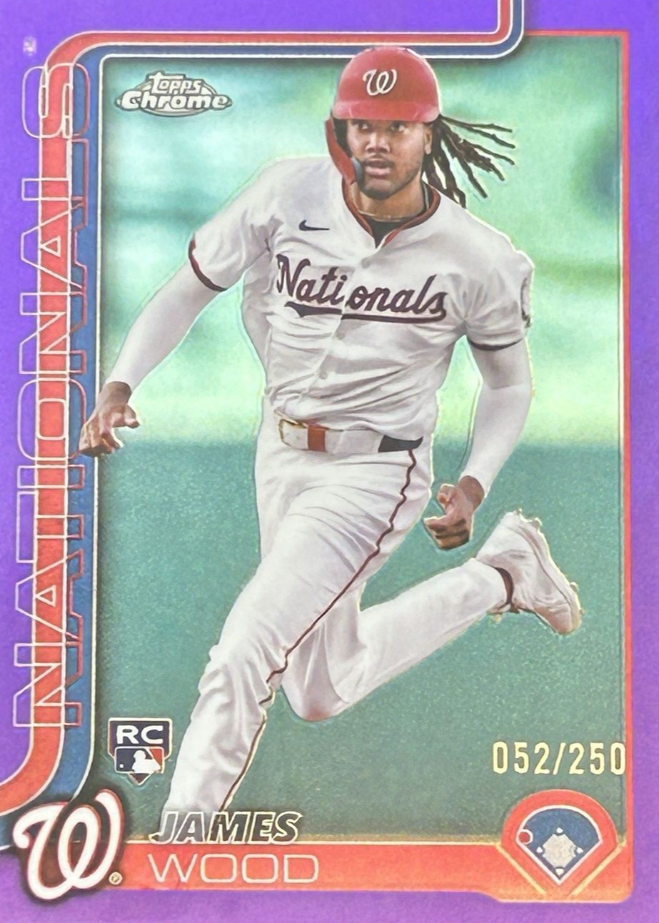 James Wood 2025 Topps Chrome #132 Purple Refractor /250 Price
