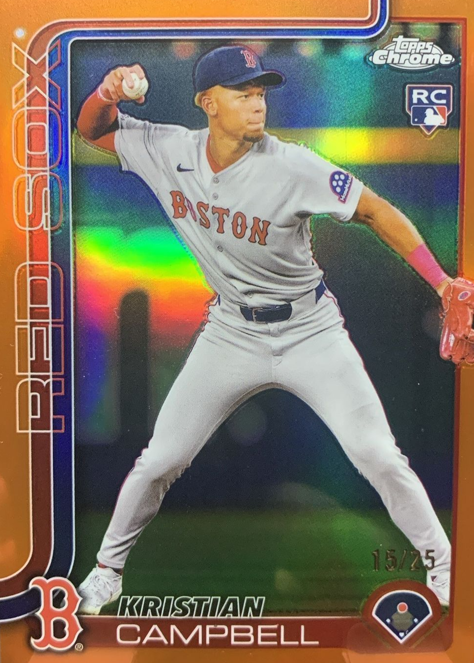 Kristian Campbell 2025 Topps Chrome #171 Orange Refractor /25