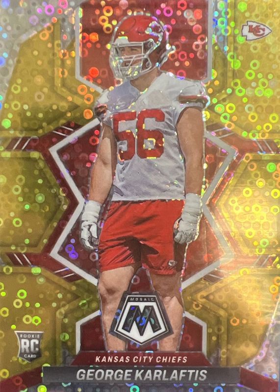 George Karlaftis 2022 Mosaic #377 No Huddle Gold /10 Rookie RAW