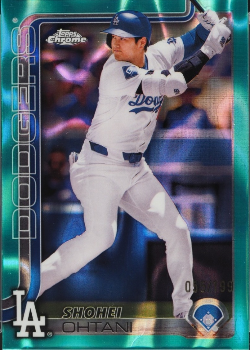 希少・レアソフビ◆バラプロ 宇宙原人ロボゴリラ◆アボット奥谷 Shohei Ohtani 2025 Topps Chrome #1 Aqua Lava Refractor /199 Price