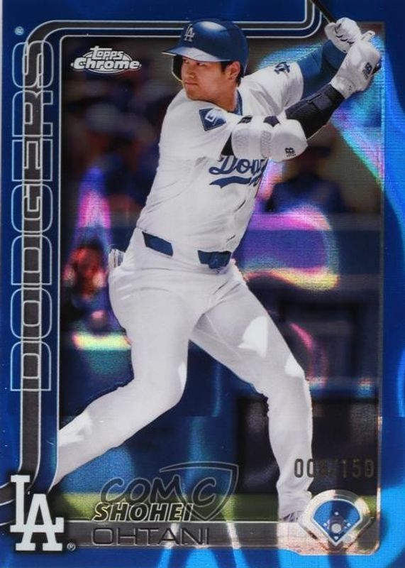 Shohei Ohtani 2025 Topps Chrome #1 Blue Lava Refractor /150 RAW