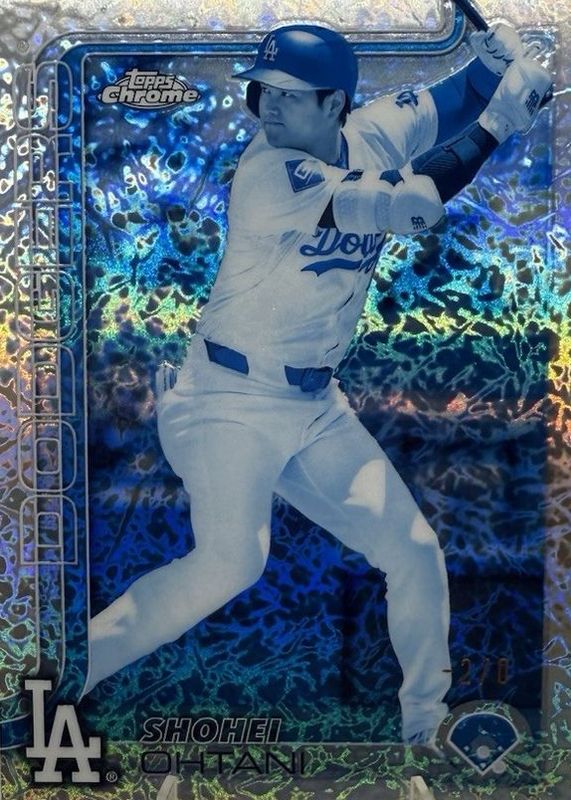 Shohei Ohtani 2025 Topps Chrome #1 Frozenfractor /-5 RAW