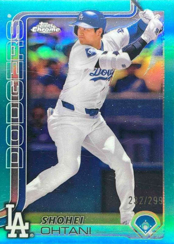 Shohei Ohtani 2025 Topps Chrome #1 Teal Refractor /299 RAW