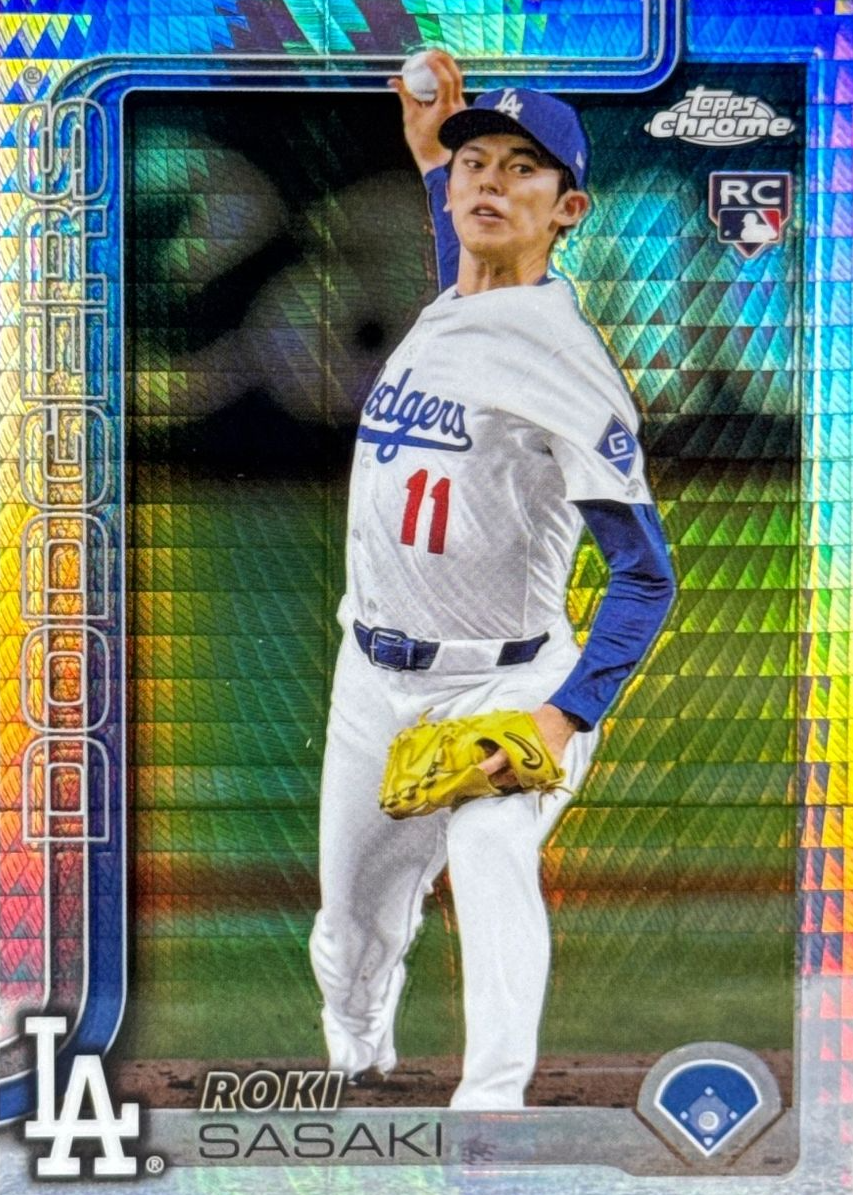 Roki Sasaki 2025 Topps Chrome #217 Prism Refractor Price Guide