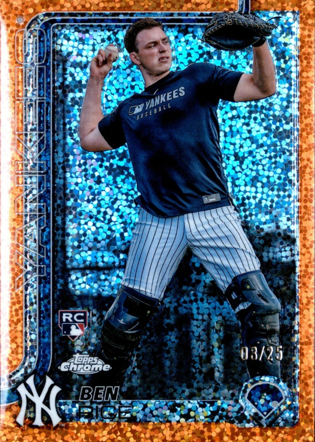 Ben Rice 2025 Topps Chrome #139 Image Variation - Orange Speckle