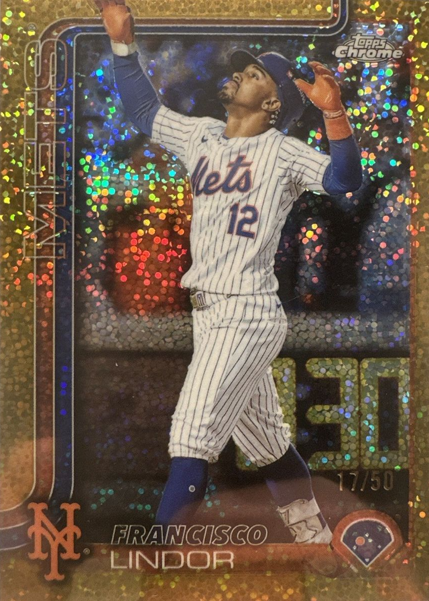 Francisco Lindor 2025 Topps Chrome #170 Image Variation - Gold