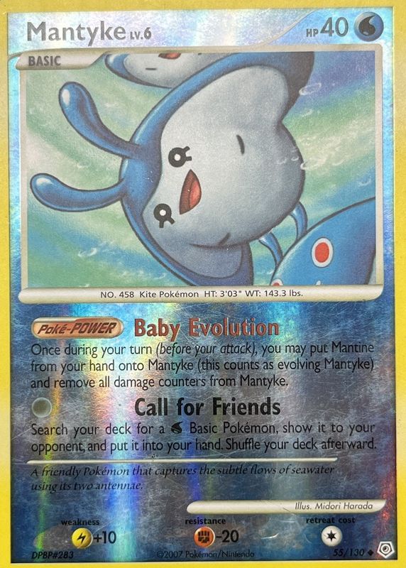 mantyke pokemon card 2023 SV Paradox Rift #189/182 PSA 10 Burbank Cards Mantyke - 039/182 (Reverse Foil)