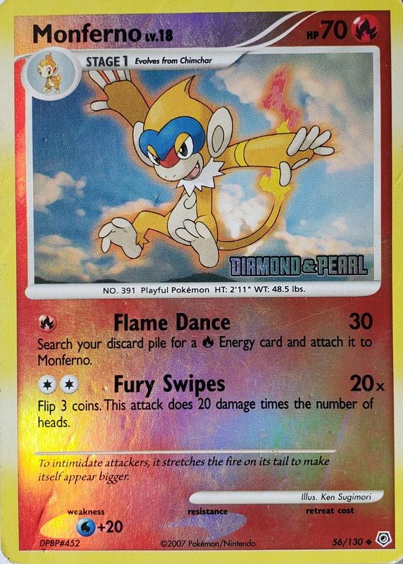 2007 Diamond & Pearl #056/130 Reverse Holo