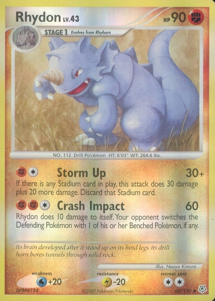 rhydon pokemon card POKÉMON GAME S9a 038/067 C this attack does nothing. b69 Rhydon Pokémon Card e
