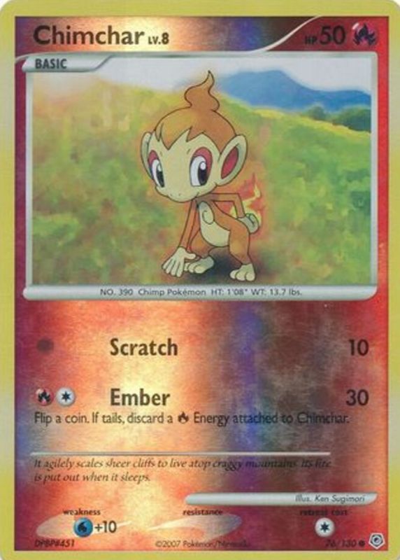 chimchar pokemon card price 12/25 Mcdonald's 25th Anniversary Holo Pokemon N Colorless Fire Punch (20) Weakness Water +10 Retreat Cost Chimchar (57/100) [Diamond & Pearl: