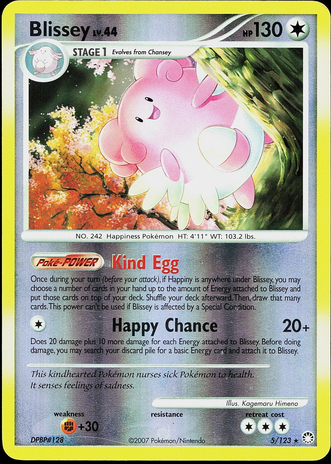 Blissey 2007 Diamond & Pearl: Mysterious Treasures #005/123 Reverse Holo  Price Guide - Sports Card Investor