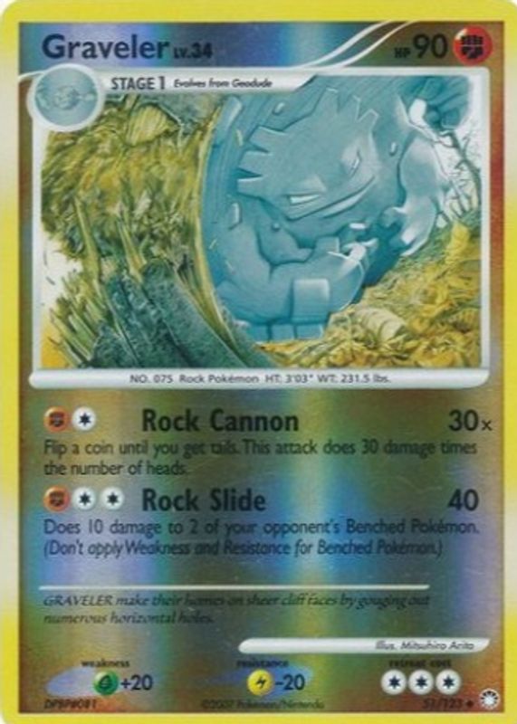 2007 Diamond & Pearl: Mysterious Treasures #051/123 Reverse Holo