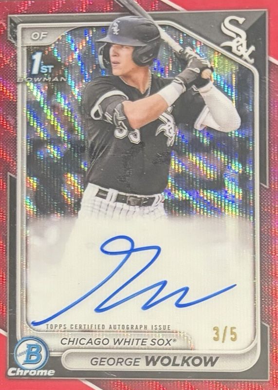 2024 Bowman #CPA-GWO Chrome Prospect Auto - Red Wave Refractor /5 (1st)