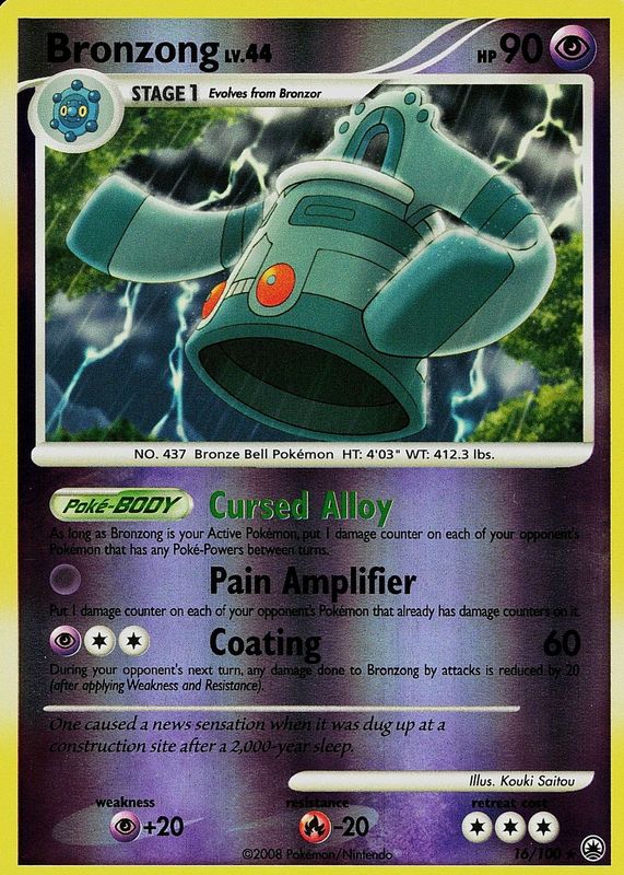 Bronzong 2008 Diamond & Pearl: Majestic Dawn #016/100 Reverse Holo RAW TCG (NEAR MINT)