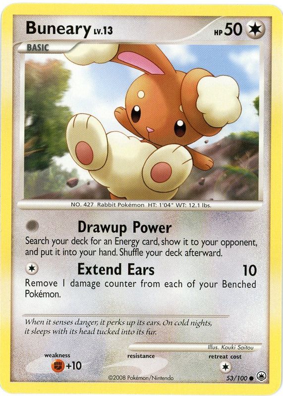 Buneary 2008 Diamond & Pearl: Majestic Dawn #053/100 Base RAW TCG (NEAR MINT)