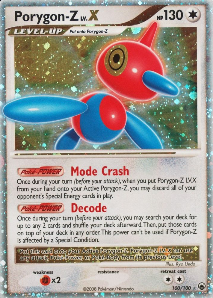 Porygon-Z LV.X 2008 Diamond & Pearl: Majestic Dawn #100/100 Holo