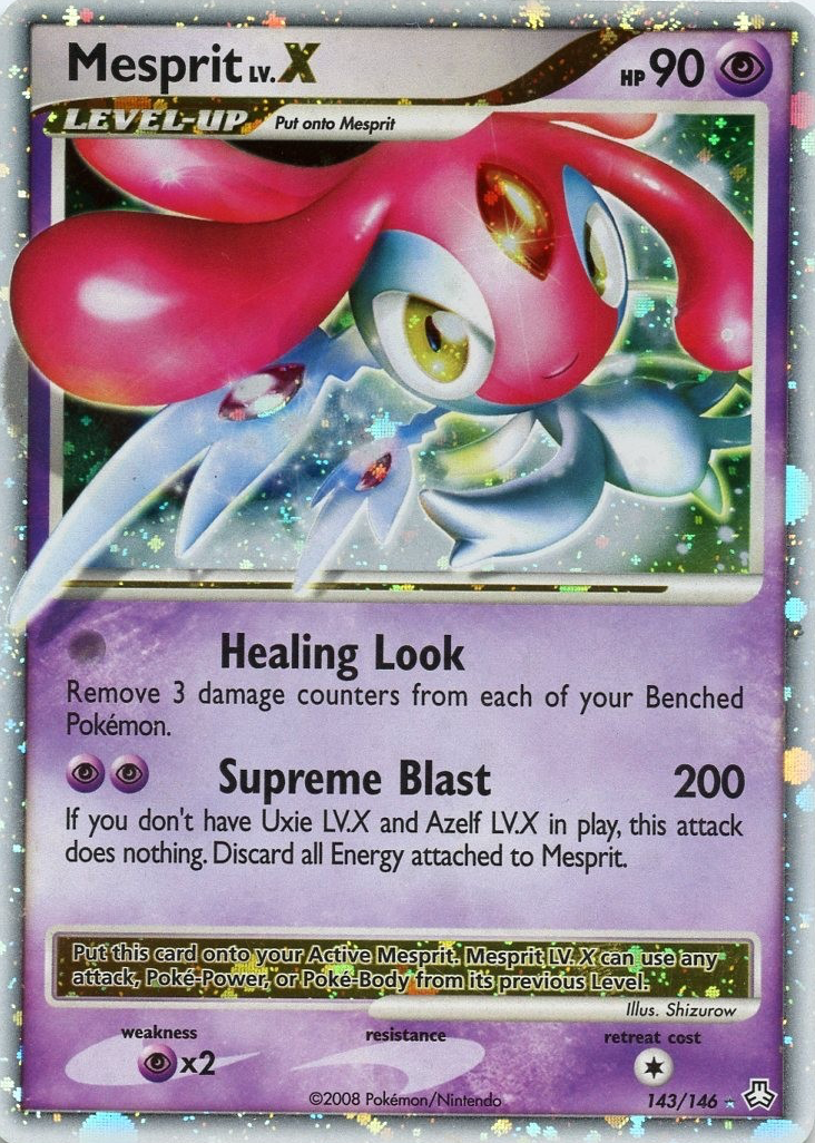 Mesprit LV.X 2008 Diamond & Pearl: Legends Awakened #143/146 Holo