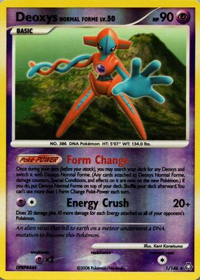 2008 Diamond & Pearl: Legends Awakened #001/146 Reverse Holo (Normal Forme)