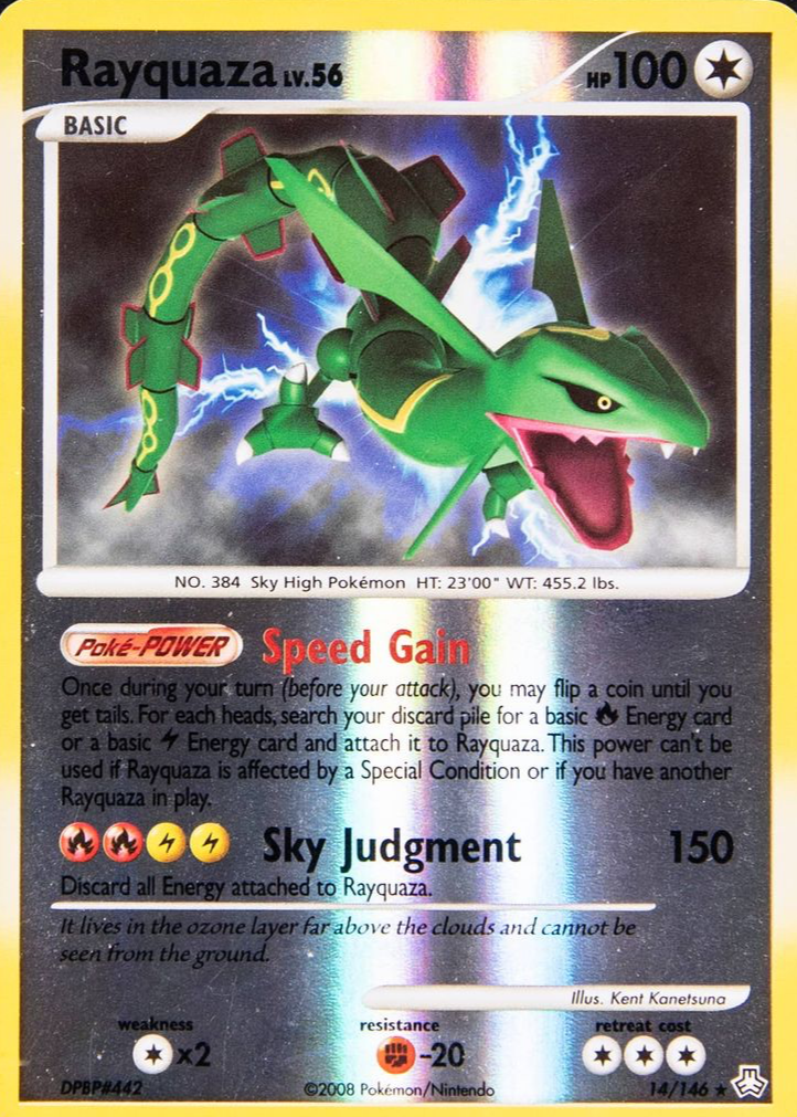 Rayquaza 2008 Diamond & Pearl: Legends Awakened #014/146 Reverse