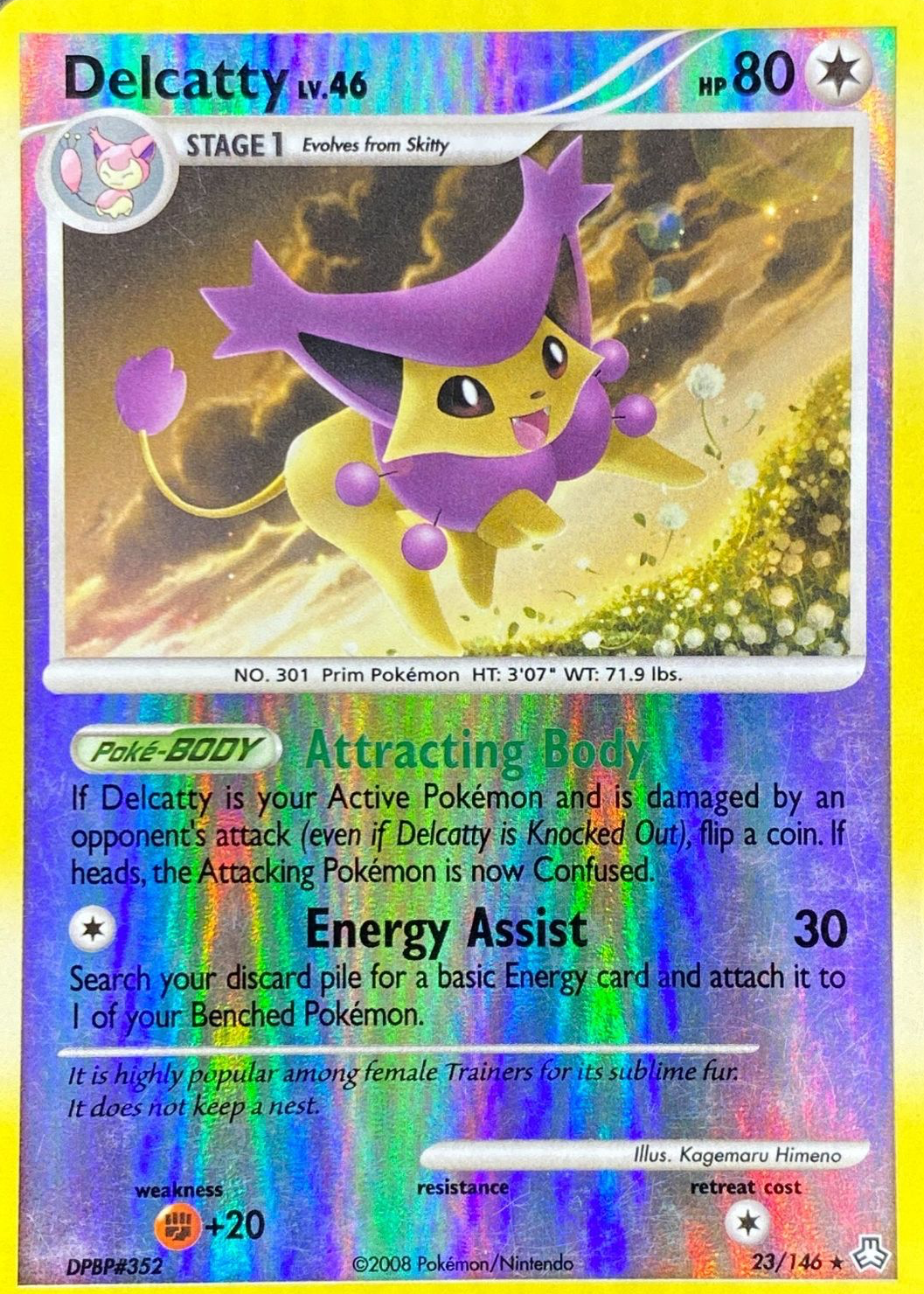 Delcatty 2008 Diamond & Pearl: Legends Awakened #023/146 Reverse Holo Price  Guide - Sports Card Investor