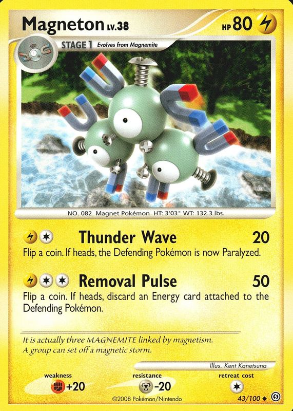 Magneton 2008 Diamond & Pearl: Stormfront #043/100 Base RAW TCG (NEAR MINT)