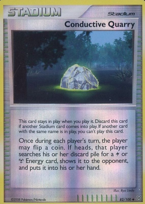 Conductive Quarry 2008 Diamond & Pearl: Stormfront #082/100 Reverse Holo CGC 10
