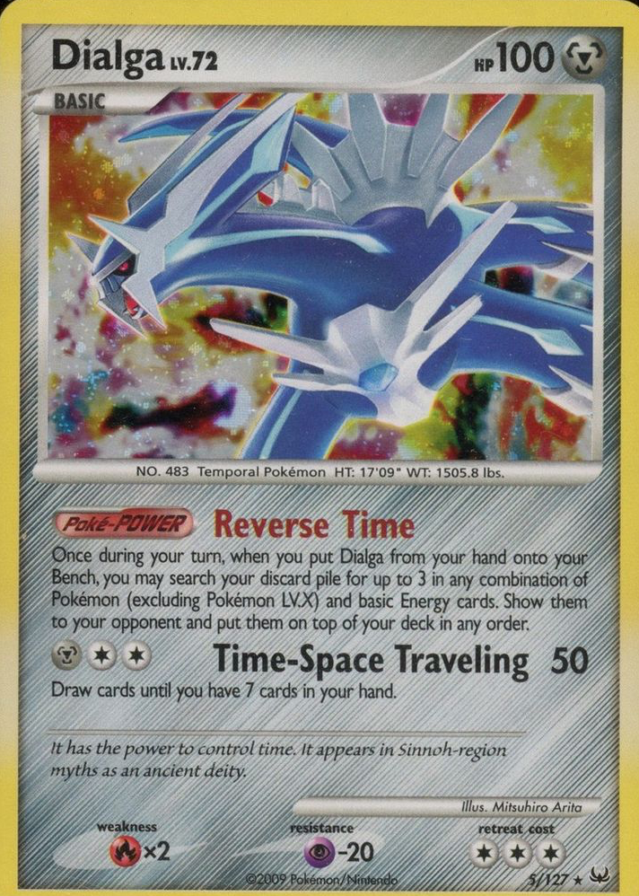 dialga pokemon card value GX - 100/156 remove the highest Stage Evolution card from the Defending Pokmon and shuffle that card into your opponents deck Origin Forme Dialga V -