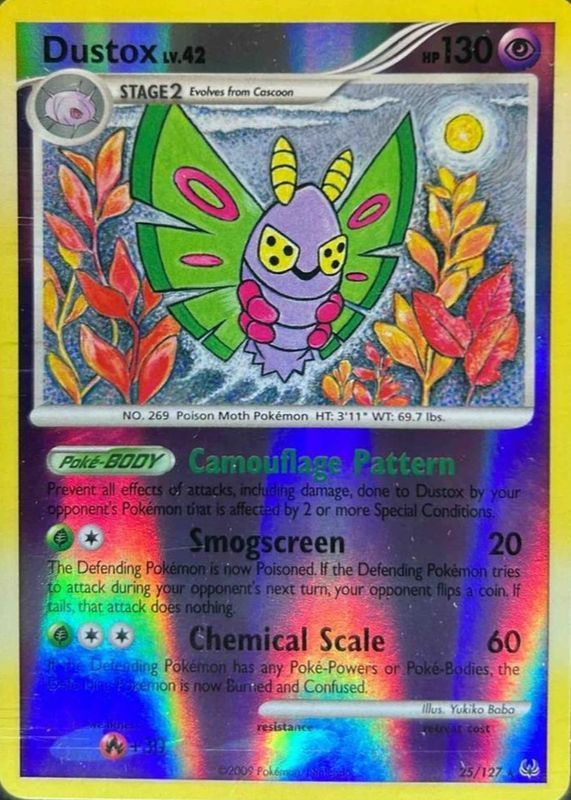 dustox pokemon card Vintage Rare - Diamond & Pearl Non-holo 25/130 - VG Description coming soon... I've never posted a Dustox