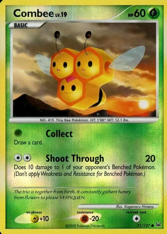 Combee 2009 Platinum #071/127 Reverse Holo RAW TCG (LIGHTLY PLAYED)