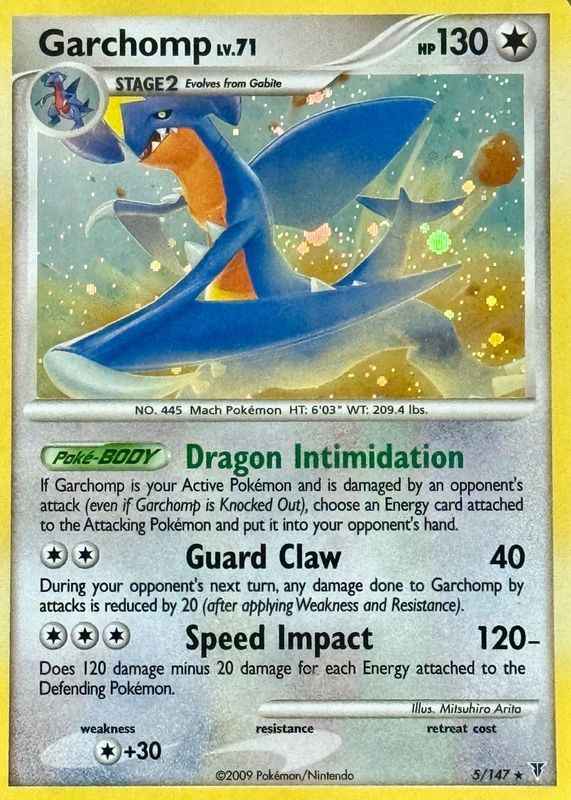 Garchomp 2009 Platinum: Supreme Victors #005/147 Holo RAW TCG (LIGHTLY PLAYED)