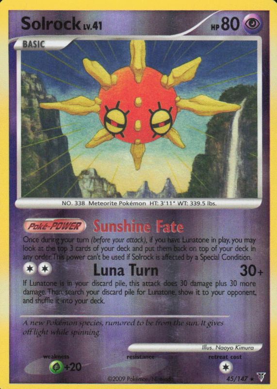Solrock 2009 Platinum: Supreme Victors #045/147 Base RAW TCG (NEAR MINT)