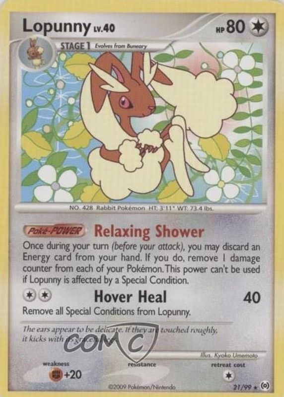 Lopunny 2009 Platinum: Arceus #21/99 Base RAW TCG (LIGHTLY PLAYED)