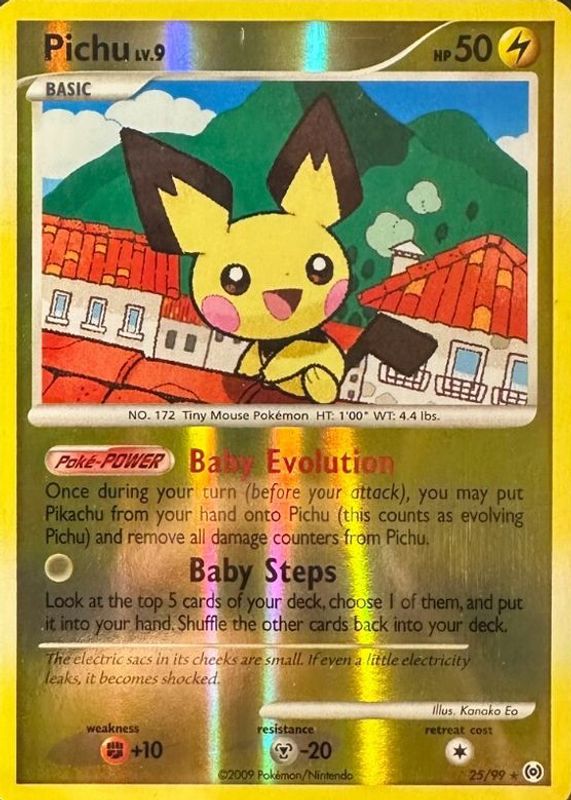 Pichu 2009 Platinum: Arceus #25/99 Reverse Holo RAW TCG (LIGHTLY PLAYED)
