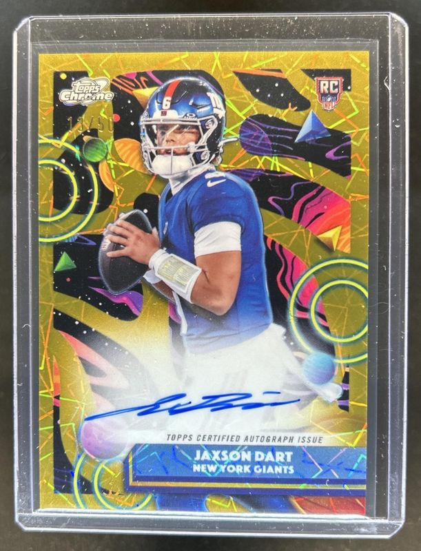 Jaxson Dart 2025 Topps Cosmic Chrome #CCA-JXD Cosmic Chrome