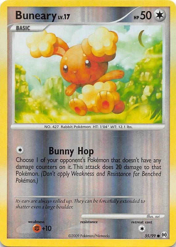 Buneary 2009 Platinum: Arceus #55/99 Reverse Holo RAW TCG (LIGHTLY PLAYED)