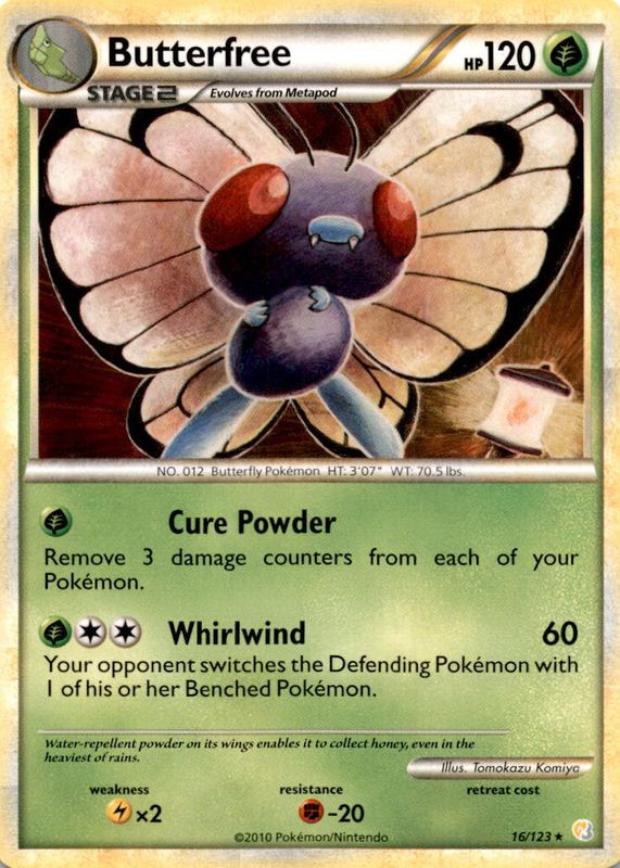 Butterfree 2010 HeartGold & SoulSilver #016/123 Base RAW TCG (NEAR MINT)