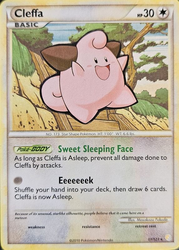 Cleffa 2010 HeartGold & SoulSilver #017/123 Base RAW TCG (NEAR MINT)
