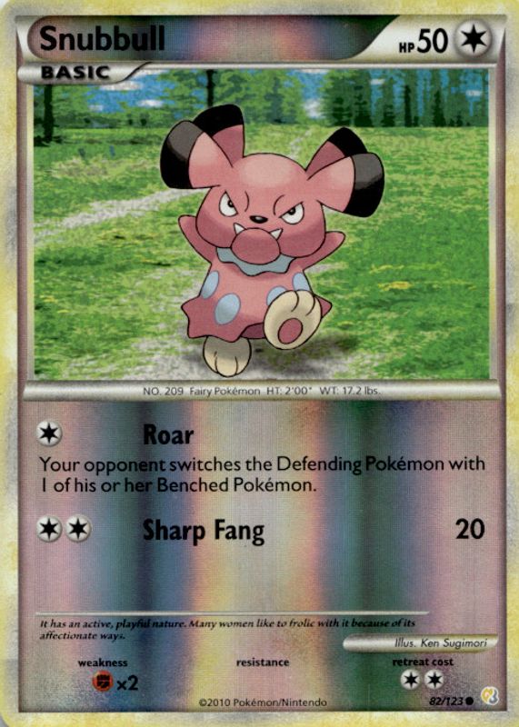 Snubbull 2010 HeartGold & SoulSilver #082/123 Reverse Holo RAW TCG (LIGHTLY PLAYED)