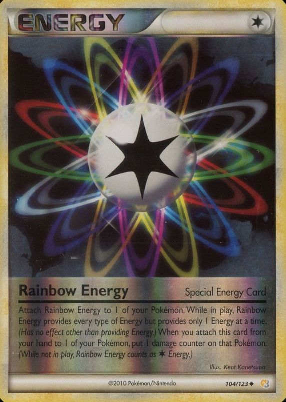 Rainbow Energy 2010 HeartGold & SoulSilver #104/123 Reverse Holo RAW TCG (NEAR MINT)