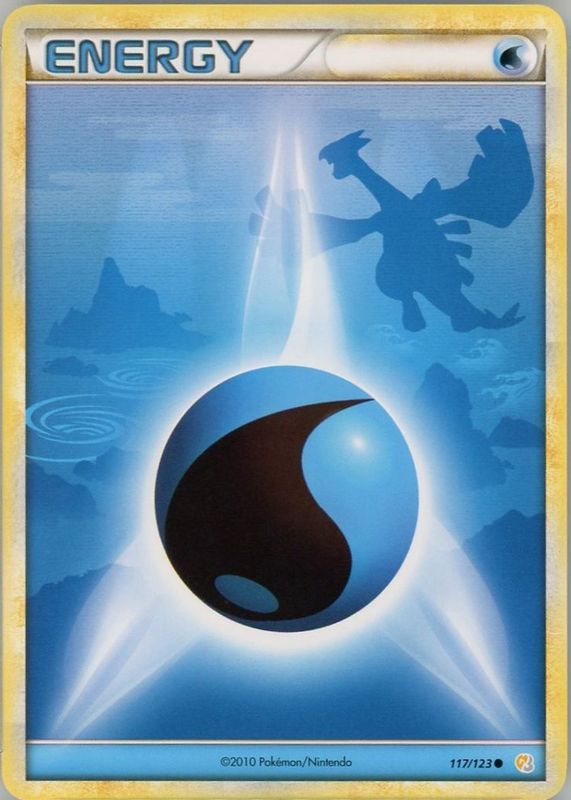 Water Energy 2010 HeartGold & SoulSilver #117/123 Base RAW TCG (LIGHTLY PLAYED)